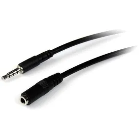 StarTech.com 1m 3.5mm 4 Position TRRS Headset Extension Cable - M/F - 1 m Mini-phone Audio Cable for Audio Device, Headset, Headphone, iPhone - First End: 1 x Mini-phone Audio - Male - Second End: 1 x Mini-phone Audio - Female - Extension Cable - Shieldin