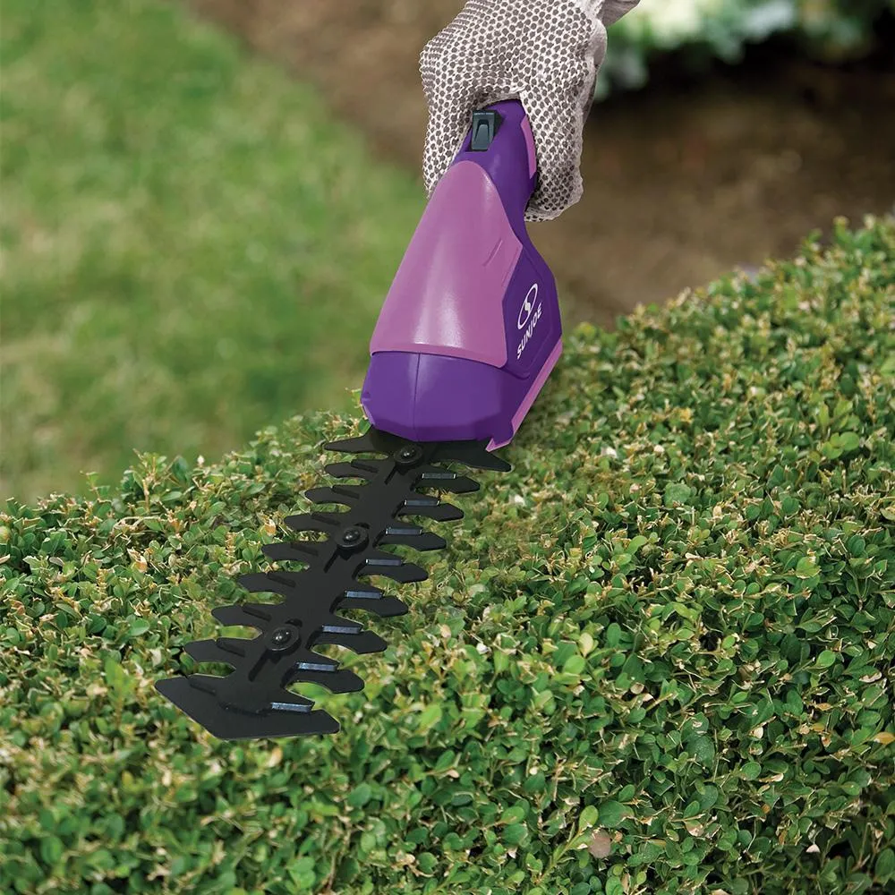 Sun Joe HJ605CC-PRP 2-in-1 Cordless Telescoping Grass Trimmer | 7.2 Volt (Purple)