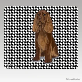 Sussex Spaniel Houndstooth Mouse Pad