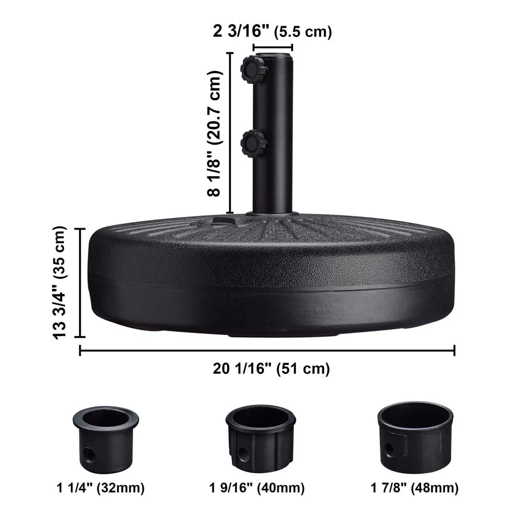 TheLAShop 62 lbs. Umbrella Base for Patio Umbrella Poles 1 1/2" to 1 7/8"