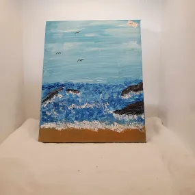 Tooth Brush Painting Seascape