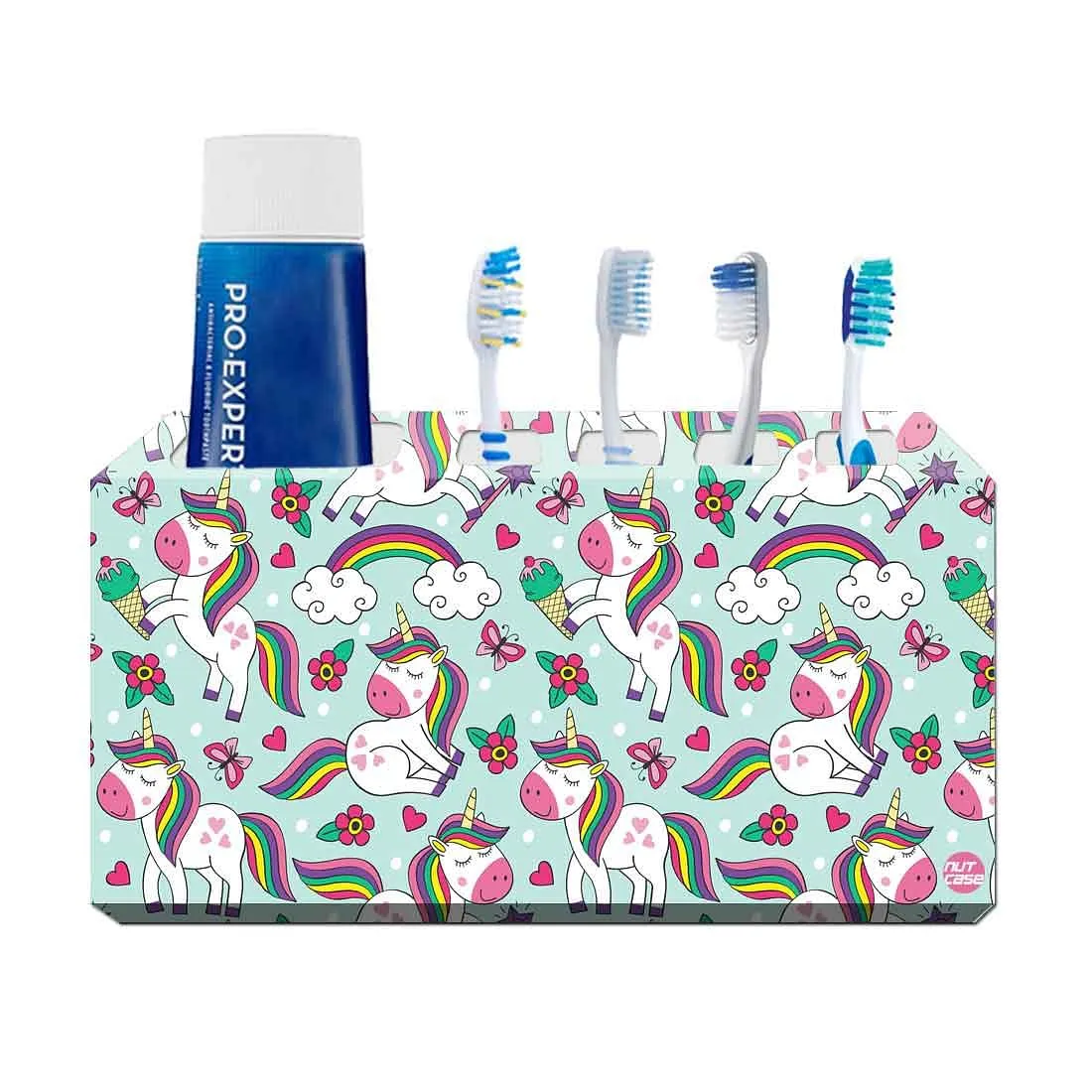 Toothbrush Holder Wall Mounted -Unicorn Rainbow