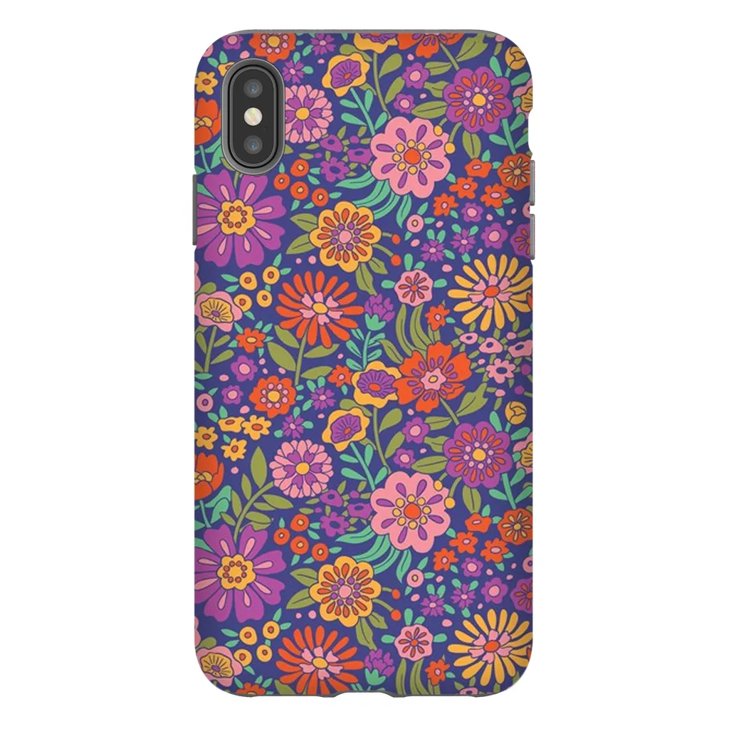 Tough Phone Case - Vintage Flower Land Pattern