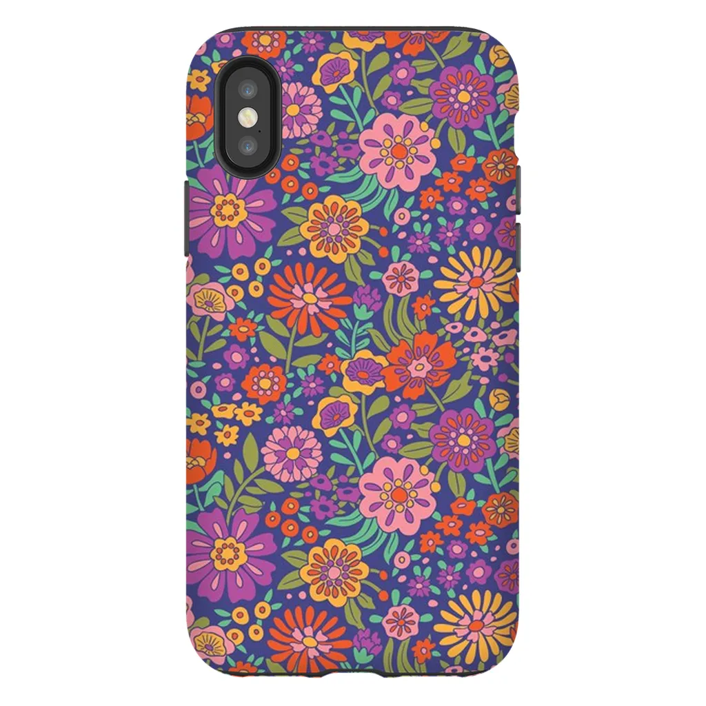 Tough Phone Case - Vintage Flower Land Pattern