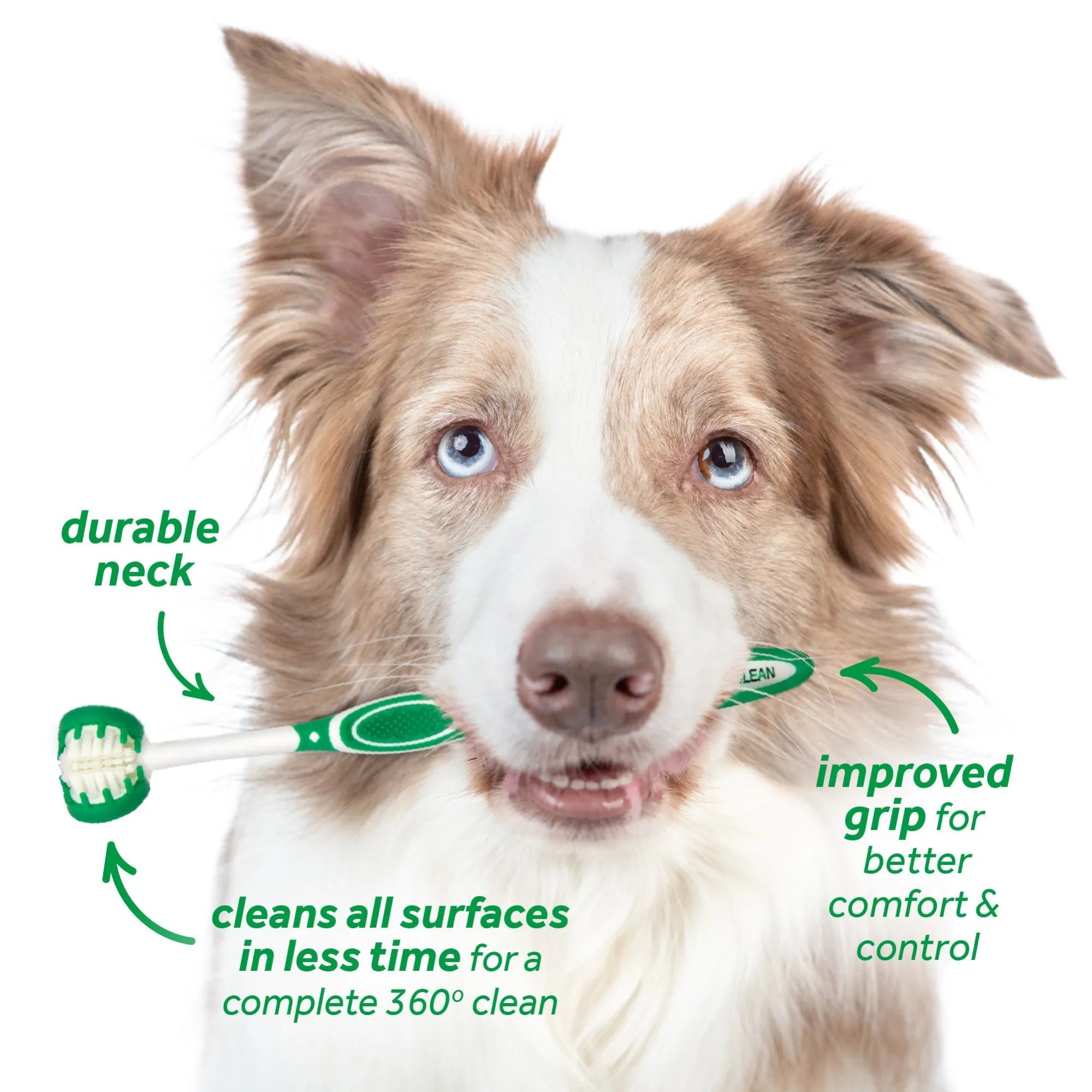 Tropiclean Fresh Breath Tripleflex Toothbrush For Large Dogs