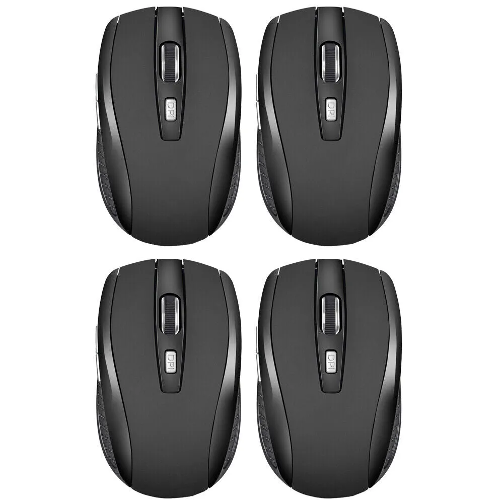 US 2-4 Pack 2.4GHz Wireless Optical Mouse with USB Nano Receiver for Laptop PC