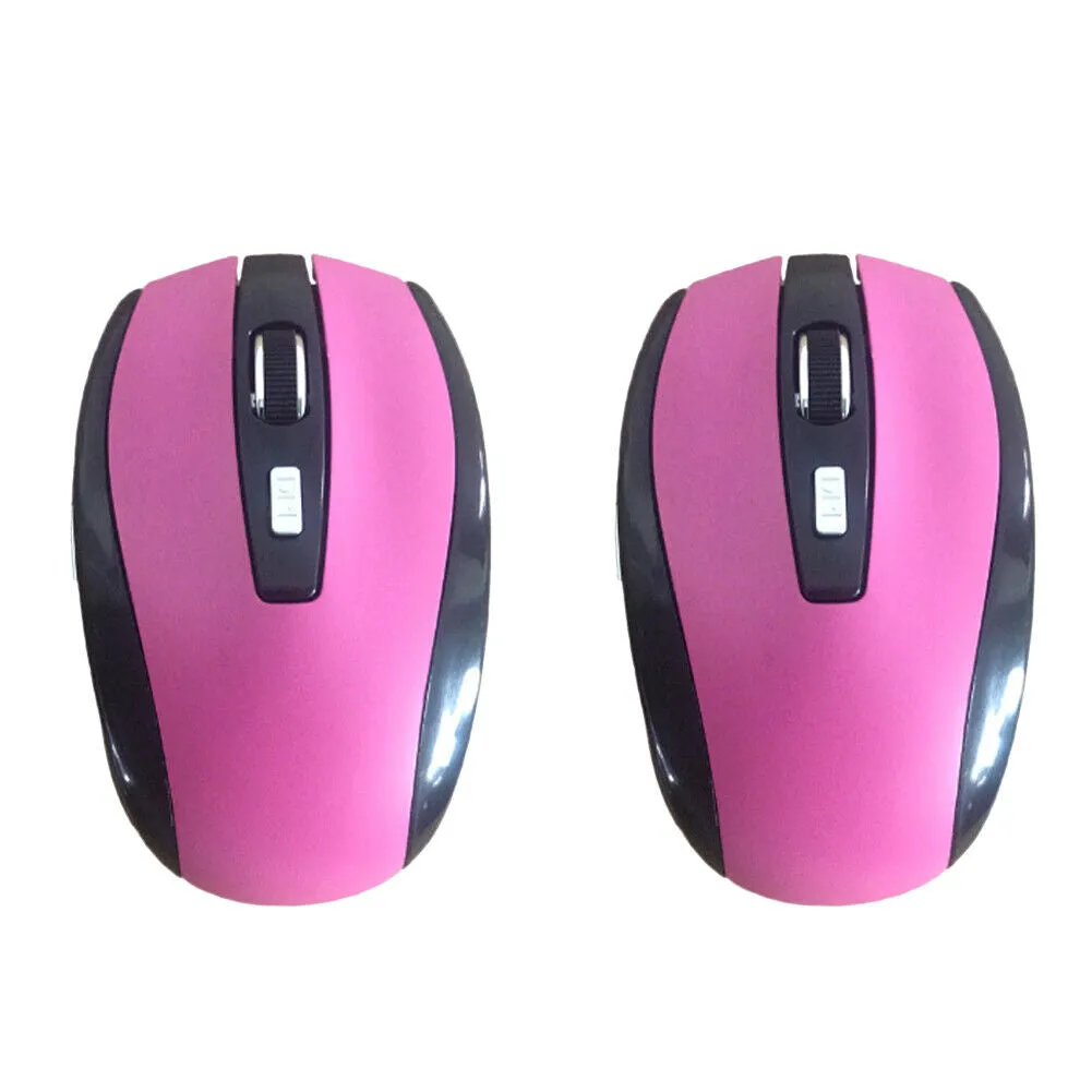 US 2-4 Pack 2.4GHz Wireless Optical Mouse with USB Nano Receiver for Laptop PC