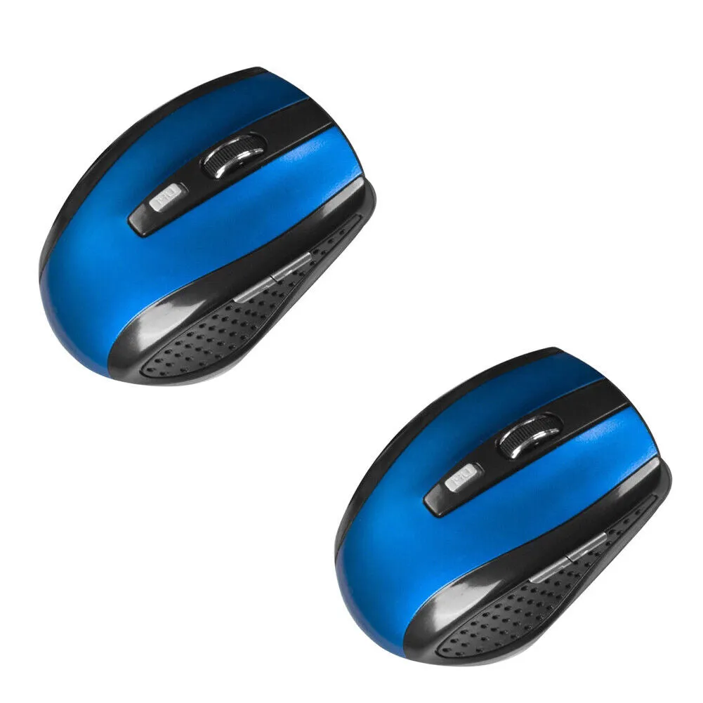 US 2-4 Pack 2.4GHz Wireless Optical Mouse with USB Nano Receiver for Laptop PC