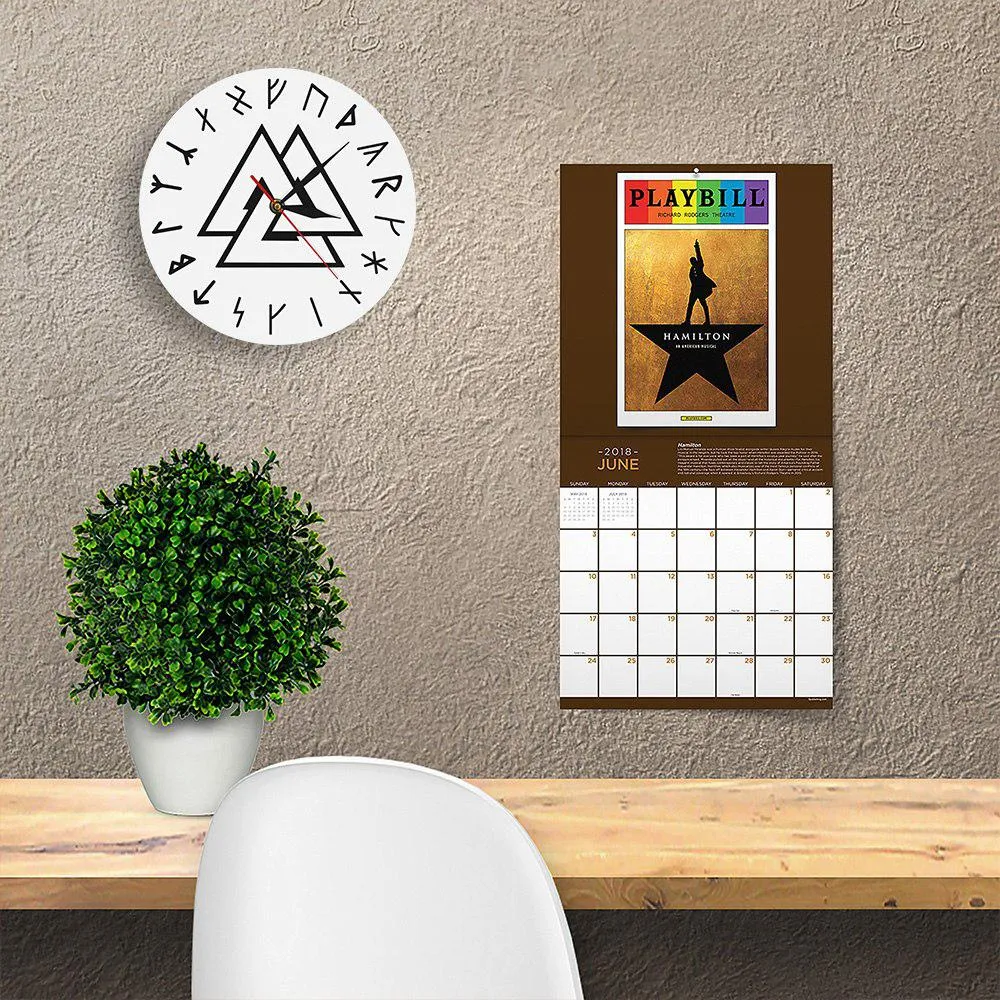 Valknut Odin Viking Symbol Runes Script Modern Wall Clock Viking Norse Compass Vikings Rune Odins Simple Wall Clock Home Decor