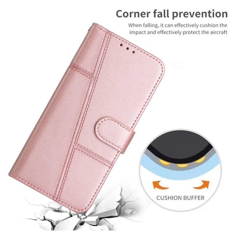 Wallet Flip Cowhide Pattern Anti Drop Leather Cover For Xiaomi Redmi 12 12C Note 12 12S 12 Pro Plus 11S Pro