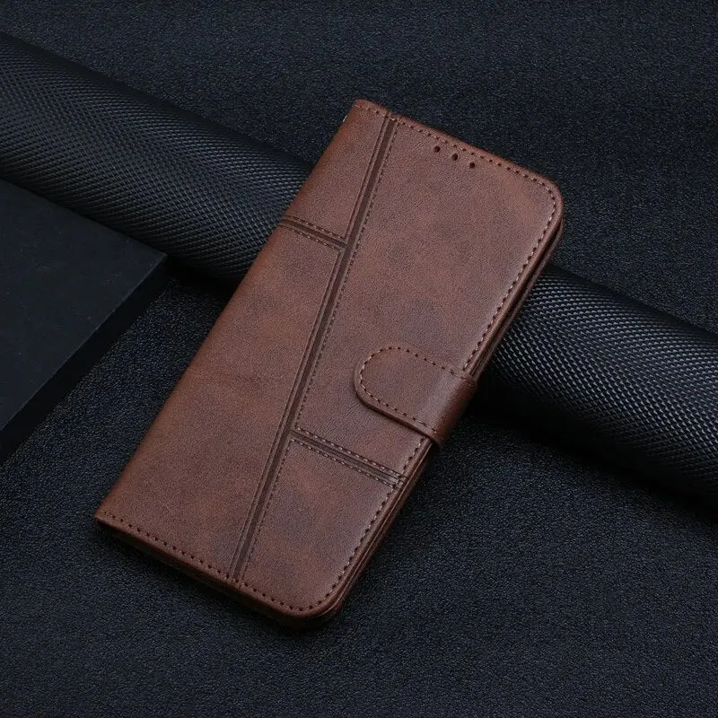 Wallet Flip Cowhide Pattern Anti Drop Leather Cover For Xiaomi Redmi 12 12C Note 12 12S 12 Pro Plus 11S Pro