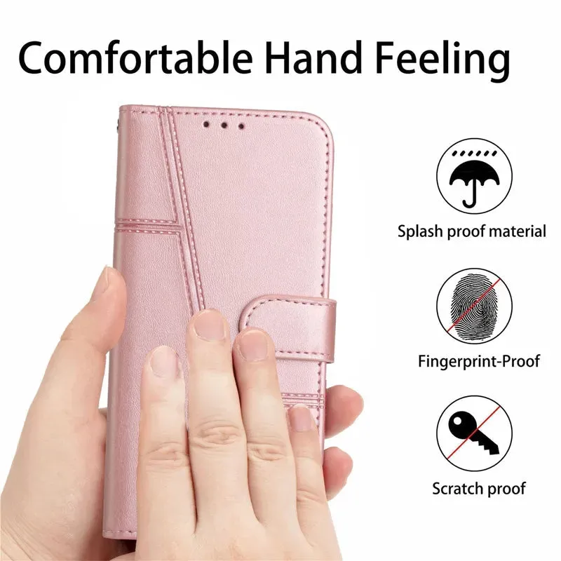 Wallet Flip Cowhide Pattern Anti Drop Leather Cover For Xiaomi Redmi 12 12C Note 12 12S 12 Pro Plus 11S Pro