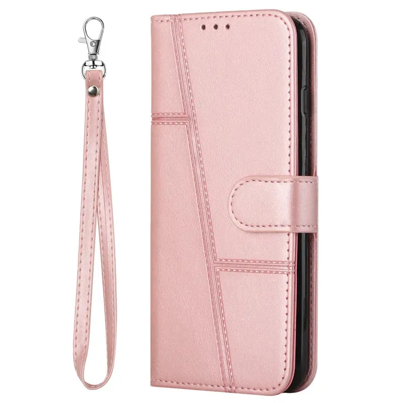 Wallet Flip Cowhide Pattern Anti Drop Leather Cover For Xiaomi Redmi 12 12C Note 12 12S 12 Pro Plus 11S Pro