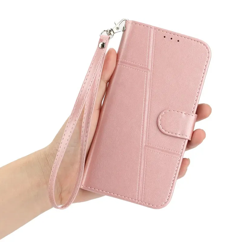 Wallet Flip Cowhide Pattern Anti Drop Leather Cover For Xiaomi Redmi 12 12C Note 12 12S 12 Pro Plus 11S Pro