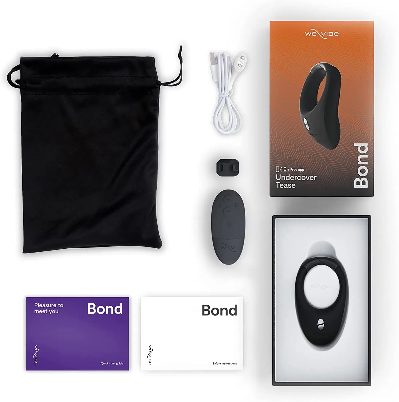 We Vibe BOND App Controlled Rechargeable Wearable Vibrating Cock Ring with Remote Control