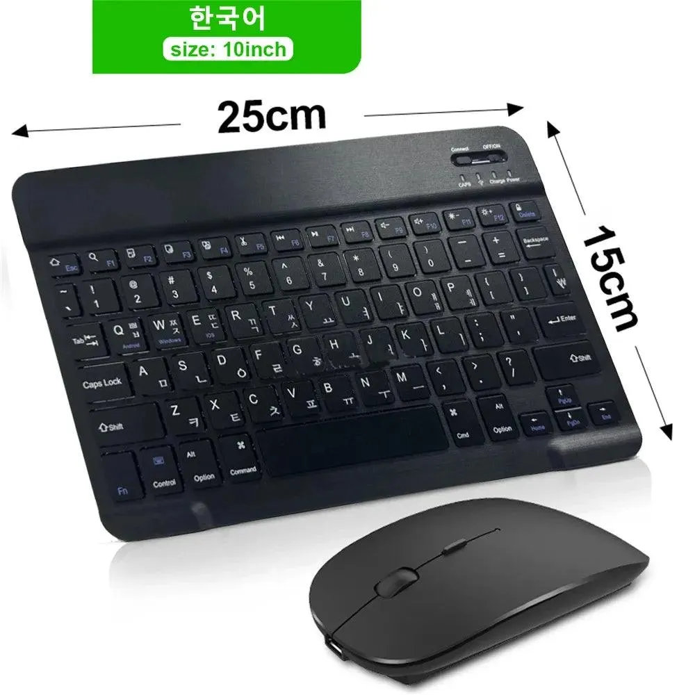 Wireless Bluetooth Keyboard and Mouse Set: Multi-Language Support for Tablets, Laptops & Mobile Devices - Ultimate Convenience and Connectivity