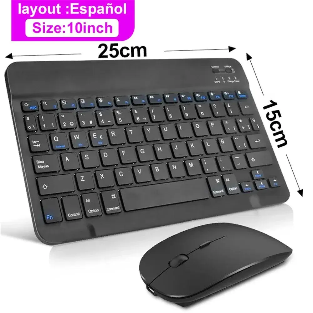 Wireless Bluetooth Keyboard and Mouse Set: Multi-Language Support for Tablets, Laptops & Mobile Devices - Ultimate Convenience and Connectivity