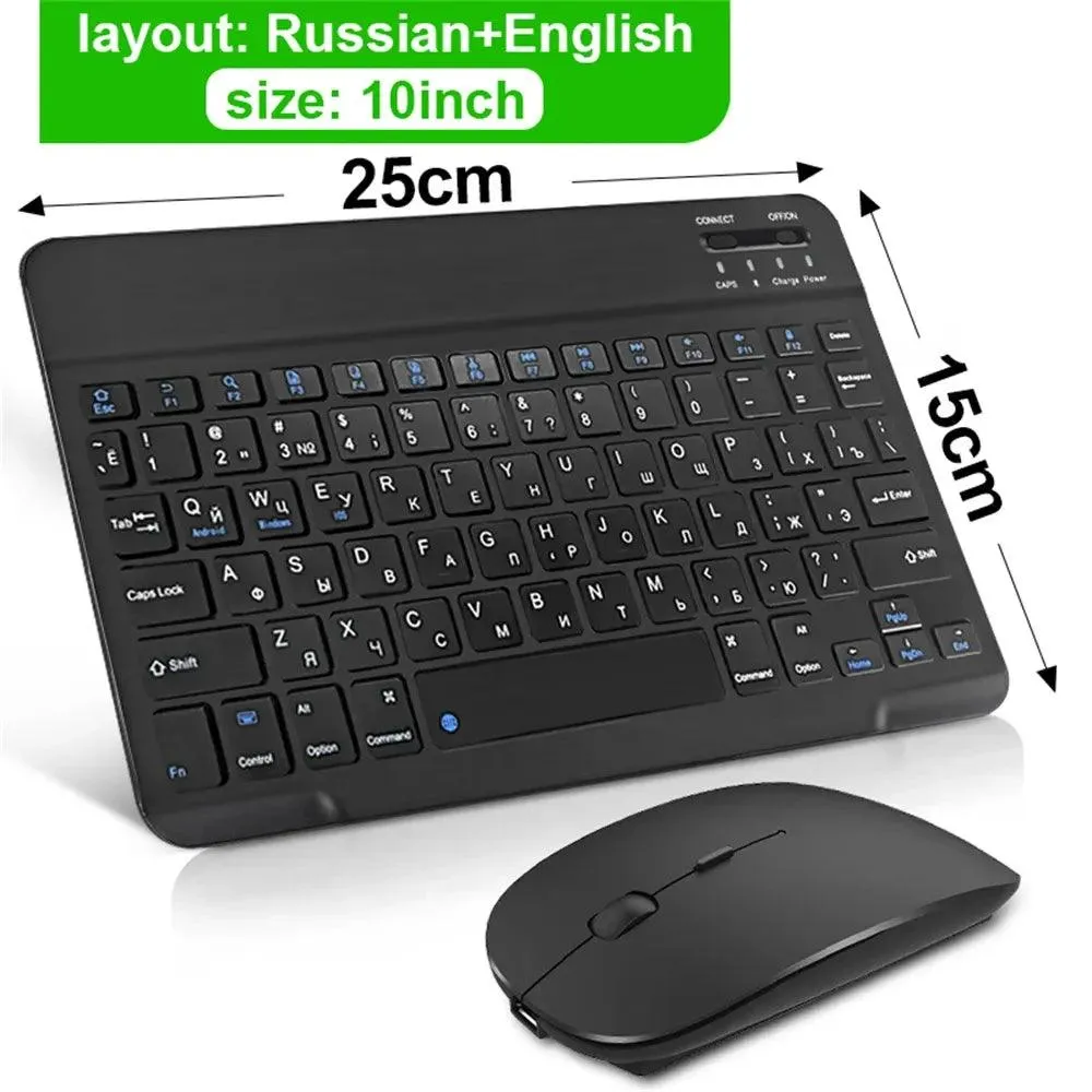 Wireless Bluetooth Keyboard and Mouse Set: Multi-Language Support for Tablets, Laptops & Mobile Devices - Ultimate Convenience and Connectivity