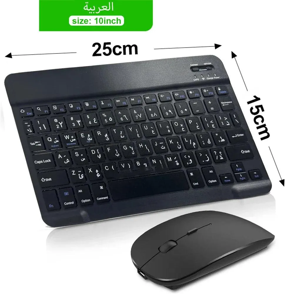 Wireless Bluetooth Keyboard and Mouse Set: Multi-Language Support for Tablets, Laptops & Mobile Devices - Ultimate Convenience and Connectivity