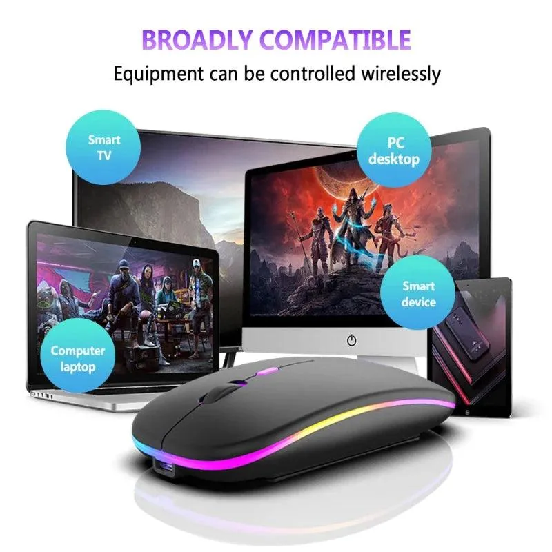 Wireless Mouse Bluetooth and 2.4GHz Dual Modes