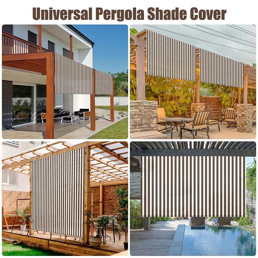 Yescom 8'x10' Universal Pergola Canopy Cover Fabric with Rods