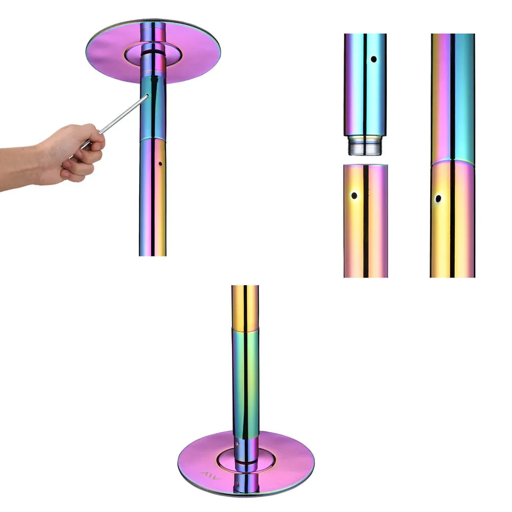 Yescom Home Fitness Colorful Spinning Dance Pole D45mm 12ft